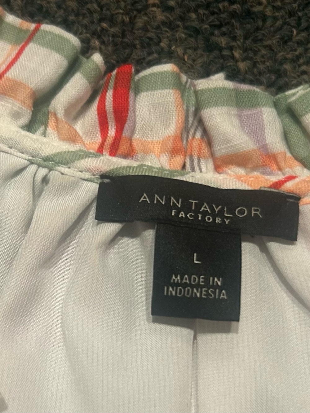Ann Taylor Pastel Plaid Cotton Maxi Dress - Picture 6 of 9